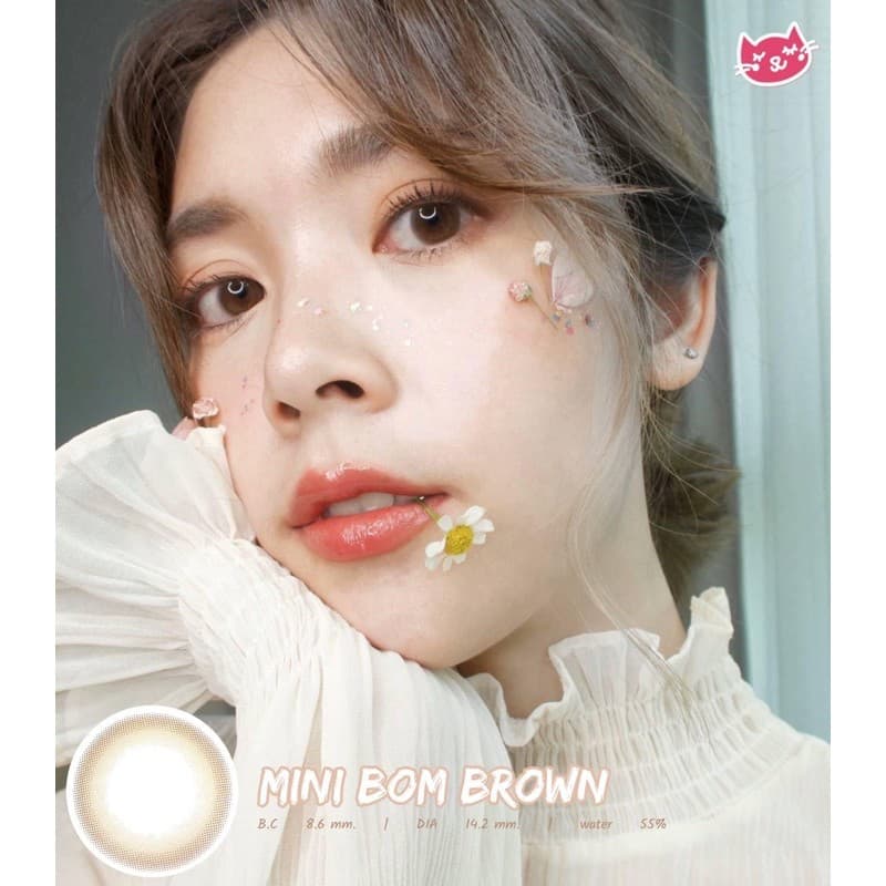 คอนแทคเลนส์ Mini Bom Brown / Gray ขนาดมินิ เนียน ธรรมชาติ ขายดีมาก รูปที่ 9