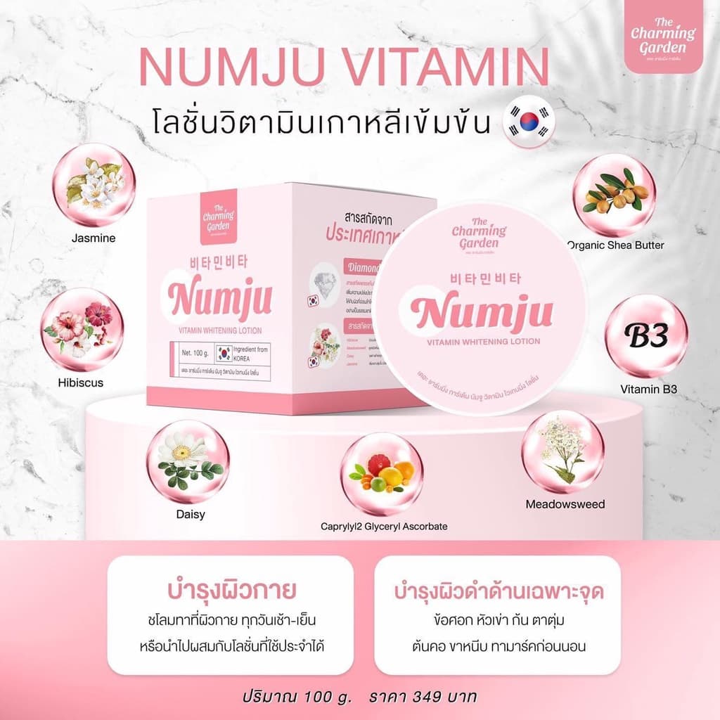 The Charming Garden Numju Vitamin Whitening Lotion/Body White Booster Cream นัมจู วิตามิน ไวเทนนิ่ง โลชั่น/ไวท์ บูสเตอร์ รูปที่ 7