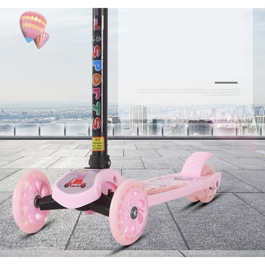 Scooterเด็ก สกู๊ตเตอร์ส สกู๊ตเตอร์เด็ก3ล้อ ปรับความสูงได้ 3ระดับ ข้างต้น3สกู๊ตเตอร์กันลื่นขาเดียวเด็กทารก รูปที่ 7