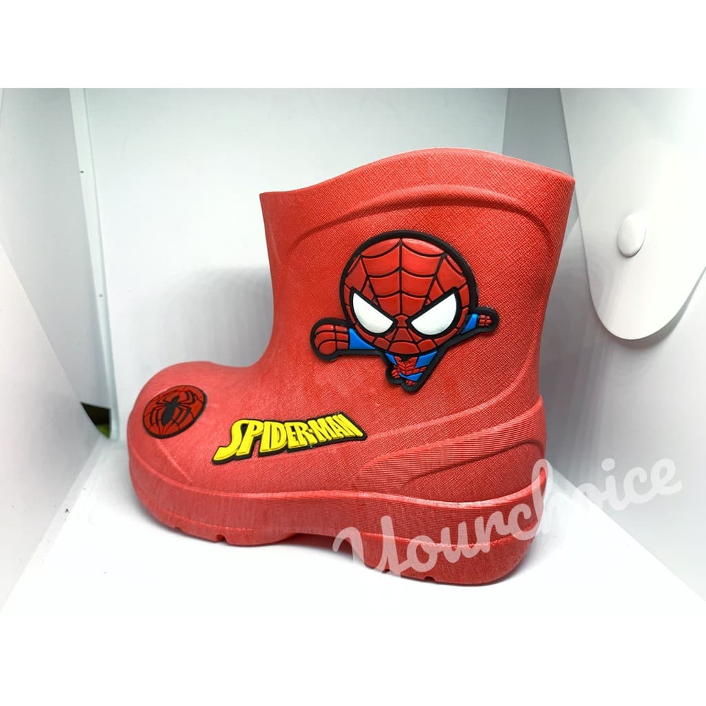 รองเท้าบูทเด็ก Marvel Spiderman Captain America รองเท้าบู๊ทเด็ก กันน้ำ กันฝน BM01 รูปที่ 2