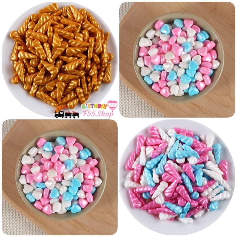 แบ่งขาย เม็ดน้ำตาล Sprinkles เม็ดน้ำตาลตกแต่งรูปดาว // สินค้า นะคะ รูปที่ 4