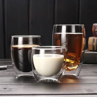 แก้วสองชั้น ขนาด 250-450 ml สวยงาม ทนทาน กันความร้อน ใส่น้ำร้อนเย็นได้ รูปที่ 6