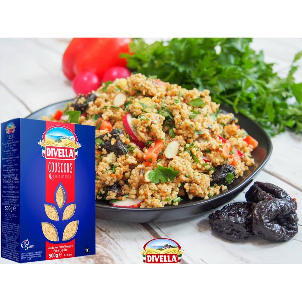ดีเวลล่า คูสคูส มีเดียมเกรน 500 กรัม - Couscous Medium Grain 500g Divella brand รูปที่ 2