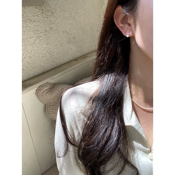 A.piece ต่างหูมุกแท้ เงินแท้ Gem pearl earrings รูปที่ 3