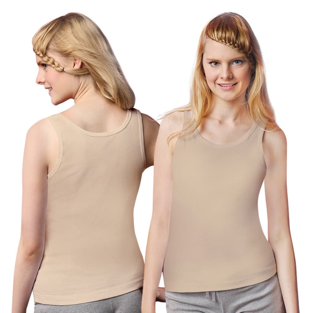 CHERILON เชอรีล่อน เสื้อกล้าม เสื้อยืด เสื้อกล้ามผู้หญิง ผ้าฝ้าย 100% ทอไร้ตะเข็บข้าง นุ่มไม่มีบรา สีพื้น 3 สี OTIB-VCT2 รูปที่ 6