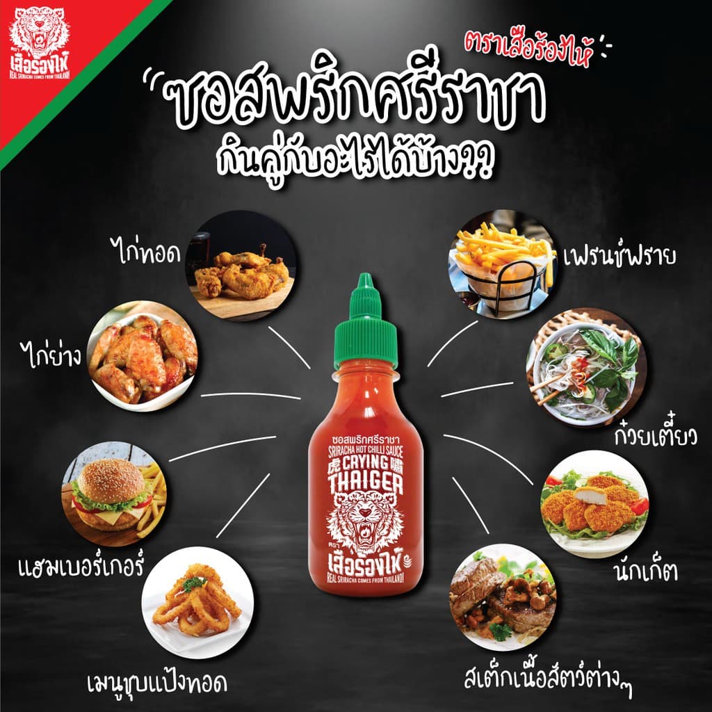 ซอสพริกศรีราชา ตรา เสือร้องไห้ ขนาด 484 g ! รูปที่ 4