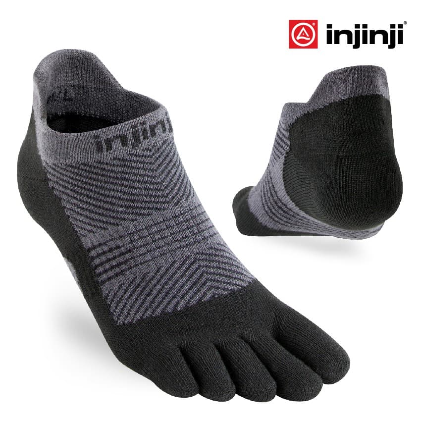 Injinji ถุงเท้าวิ่ง แยกนิ้ว WMN RUN LW NO SHOW BLACK รุ่นวิ่งซ่อนข้อ สีดำ ของแท้ รูปที่ 1