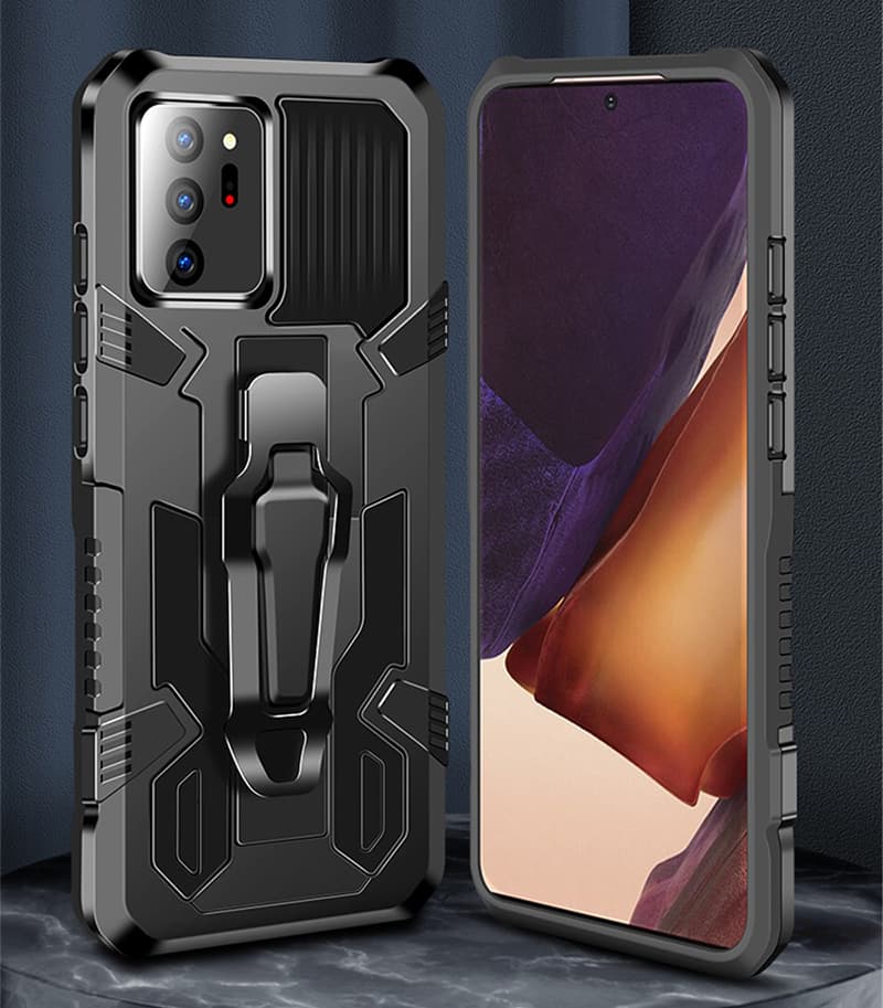 Samsung Galaxy Note 20 / Note 20 Ultra / Note 10 / Note 10 Plus 5G Hybrid Rugged Shockproof Armor Kickstand Case Cover With Belt Clip รูปที่ 2