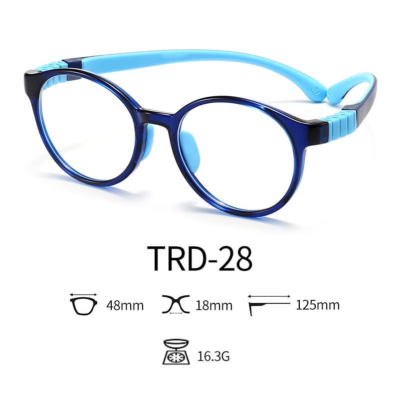 แว่นเด็ก แว่นตาเด็ก แว่นตากรองแสงสีฟ้าถนอมสายตาสำหรับเด็ก N.TRD28 เด็กอายุ 5-15 ปี รูปที่ 3
