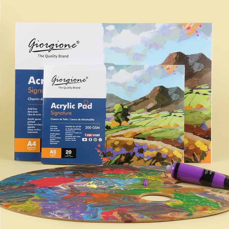 A3/A4/A5 Premium Acrylic Pad 20 Sheets Painting Drawing Pad with Thick 200G Paper for Acrylic Oil Painting Drawing รูปที่ 2