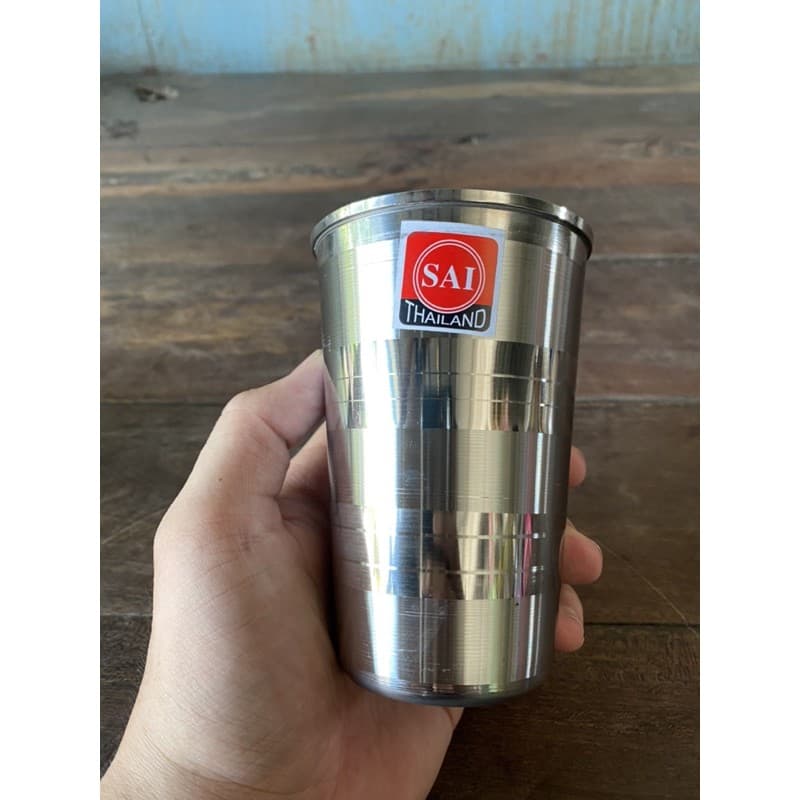 แก้วสแตนเลส ไม่มีหูจับ ขนาดสูง 11 ซม.และ 9.6 ซม. รูปที่ 5