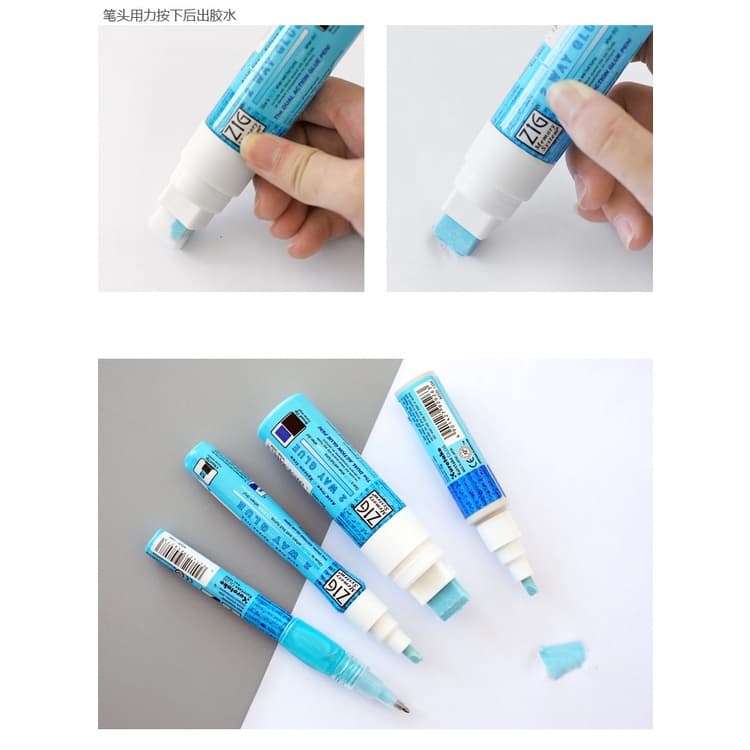 Jianwu JAPAN Kuretake ZIG กาวป้องกันสิ่งแวดล้อม สําหรับปากกากาว เครื่องเขียนสํานักงาน DIY รูปที่ 9