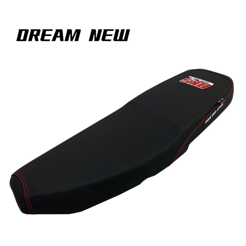 DREAM NEW / C100N เบาะปาด AKS made in thailand เบาะมอเตอร์ไซค์ ผลิตจากผ้าเรดเดอร์ หนังด้าน ด้ายแดง รูปที่ 2