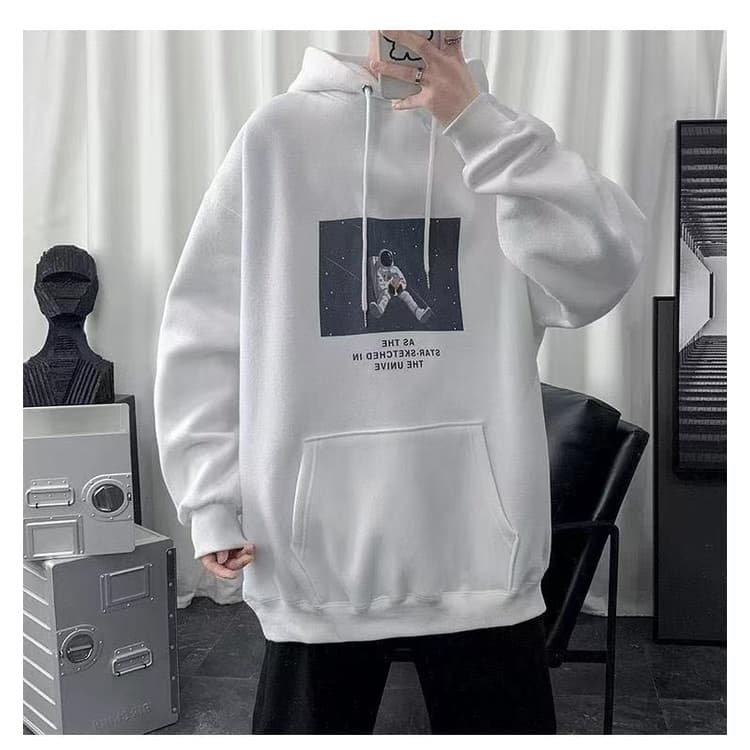 TS MEN เสื้อแขนยาวมีฮู้ด เสื้อกันหนาวมีฮู้ด ผ้าสำลี ผ้าหนาดีใส่สบาย รุ่น0099 รูปที่ 2