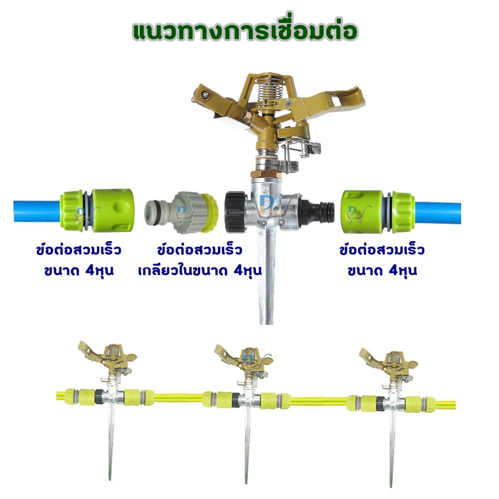 สปริงเกอร์ 360 สปริงเกอร์ขาปัก สปริงเกอร์น้ำ สปริงเกอร์ big gun สปริงเกอร์ใหญ่ สปริงเกอร์4หุน สปริงเกอร์รดน้ำต้นไม้ รูปที่ 6