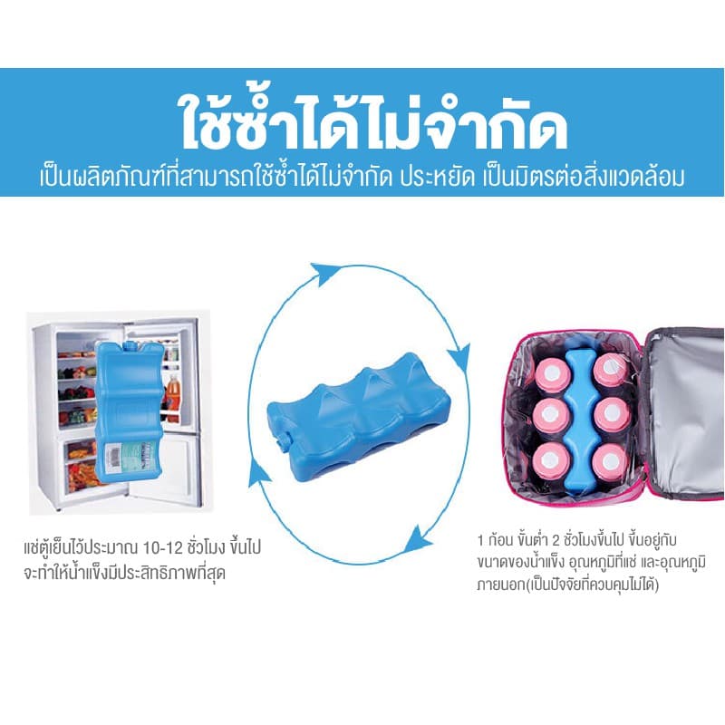 V-COOOL น้ำแข็งเทียม 1 ชิ้น สำหรับเก็บอุณหภูมิ สามารถนำกลับมาใช้ซ้ำได้ รูปที่ 6