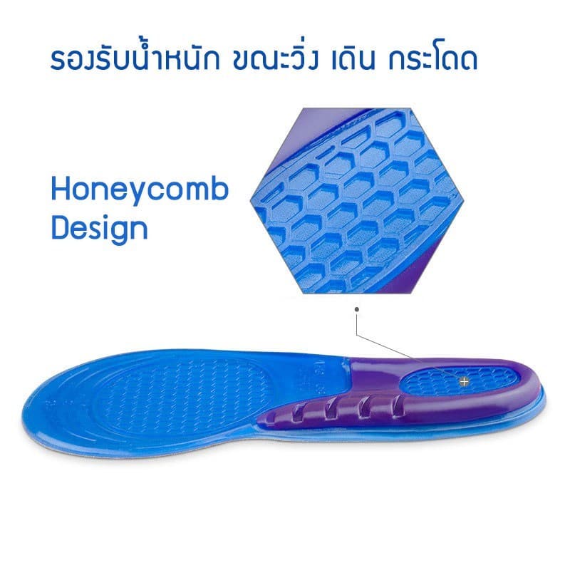 ลด 50% ใส่โค้ด INCLZ11 แผ่นเจลรองเท้าเพื่อสุขภาพแผ่นถนอมส้นเท้า ลดแรงกระแทก แก้อาการปวดเมื่อย รูปที่ 4