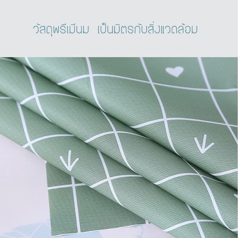 ผ้าปูโต๊ะ พลาสติกปูโต๊ะ วัสดุpeva /ผ้ายาง สไตล์นอร์ดิก กันน้ำกันน้ำมันทนร้อน ปูโต๊ะอาหาร รูปที่ 4