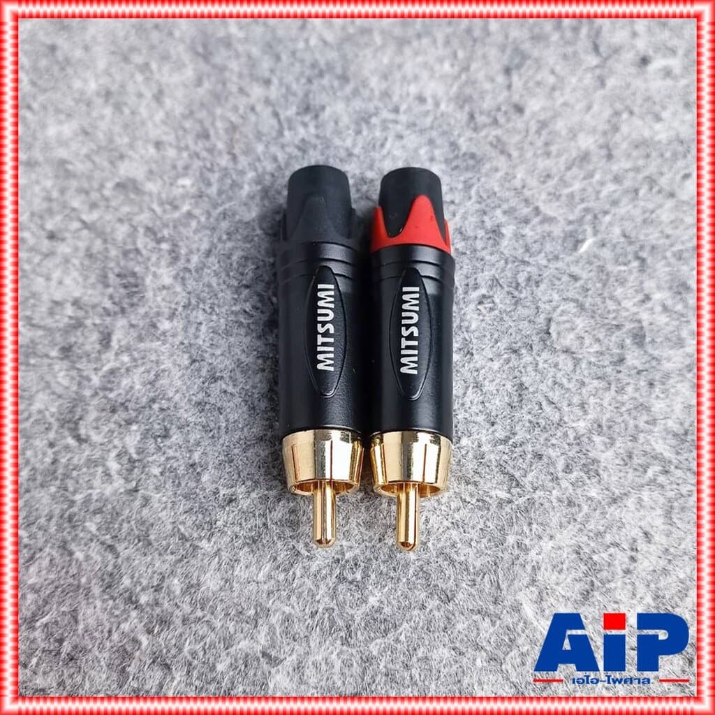 1คู่ MITSUMI 911R43EX RCA สีดำ + สีแดง ขั้วทอง ปลั๊ก RCA ตัวผู้ แจ็คอาร์ซีเอตัวผู้ ปลั๊ก RCA สำหรับเข้าสาย ต่อ สายสัญ... รูปที่ 5