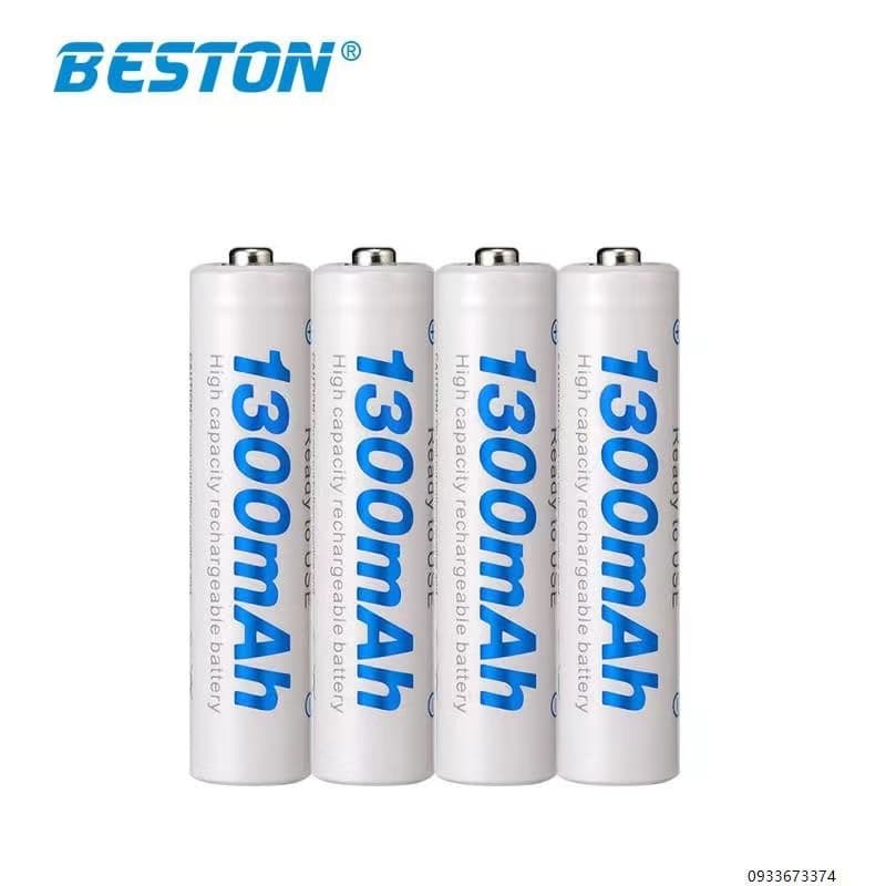ถ่านชาร์จ AAA Beston 1100mAh /1300mAh 1.2V Ni-MH จำนวน 4 ก้อน ฟรีกล่องใส่ถ่าน คุณภาพสูง ราคาถูก