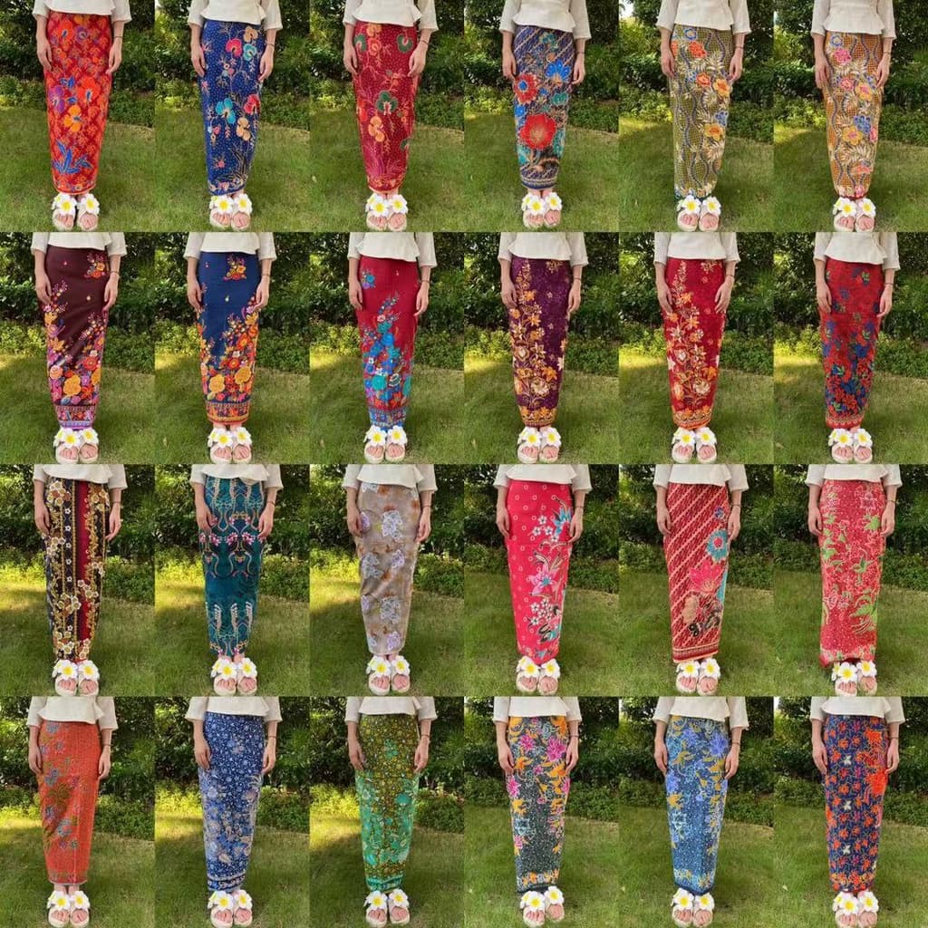 ผ้าถุง ผ้าถุงคุณภาพดี เนื้อผ้าดี ไม่ลื่นไม่บาง เย็บแล้ว กว้าง2เมตร Batik Sarong /มีเก็บเงินปลายทาง รูปที่ 2
