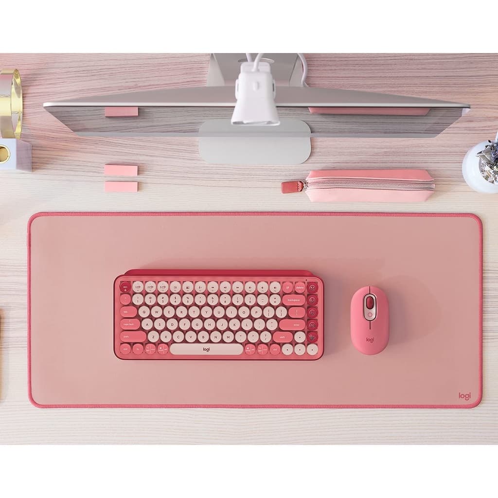 แผ่นรองเมาส์LOGITECH Desk Mat / Mouse Pad Studio Series สบายมือพร้อมฐานกันลื่นและดีไซน์กันน้ำหก หลากหลายสีสั รูปที่ 4