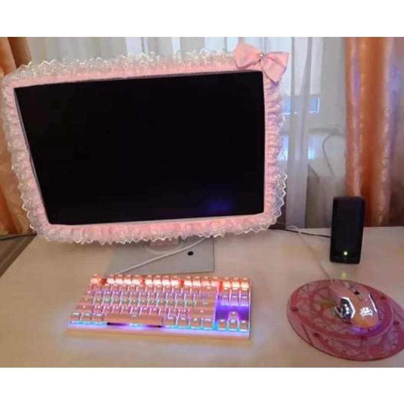 ผ้ารัดจอคอมพิวเตอร์ ครอบจอ TV 17-60” โทรทัศน์ จอคอม คิตตี้ Hello Kitty ตกแต่งคอม รูปที่ 4