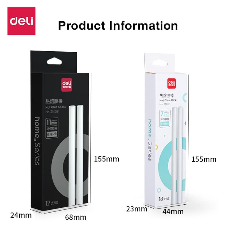 Deli กาวแท่งร้อน กาวแท่ง ขนาด 7mm-18pcs/11mm-12pcs ร้อนไวภายใน5นาที ติดแน่น ติดทน Glue Stick รูปที่ 8