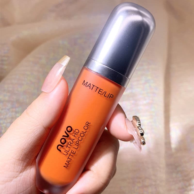ลิปสติก ลิปทินท์ เนื้อแมตต์ กํามะหยี่ สีแดง เซ็กซี่ กันน้ํา ติดทนนาน ไม่ติดถ้วย รูปที่ 4