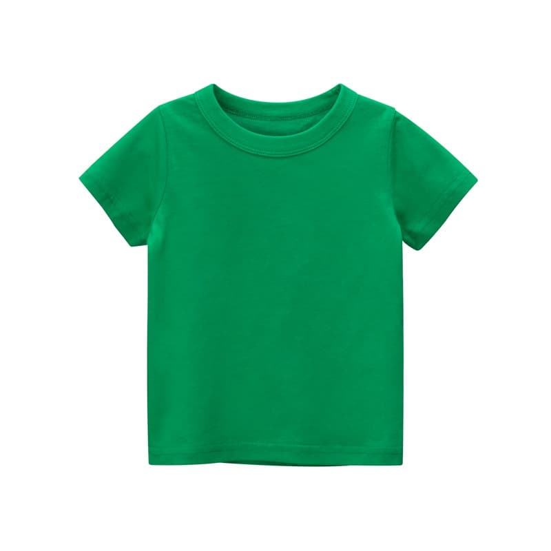 เสื้อยืดเด็กสีพื้น สไตล์ฤดูร้อน นื้อผ้าดี สำหรับเด็ก1-8ปี ts รูปที่ 7