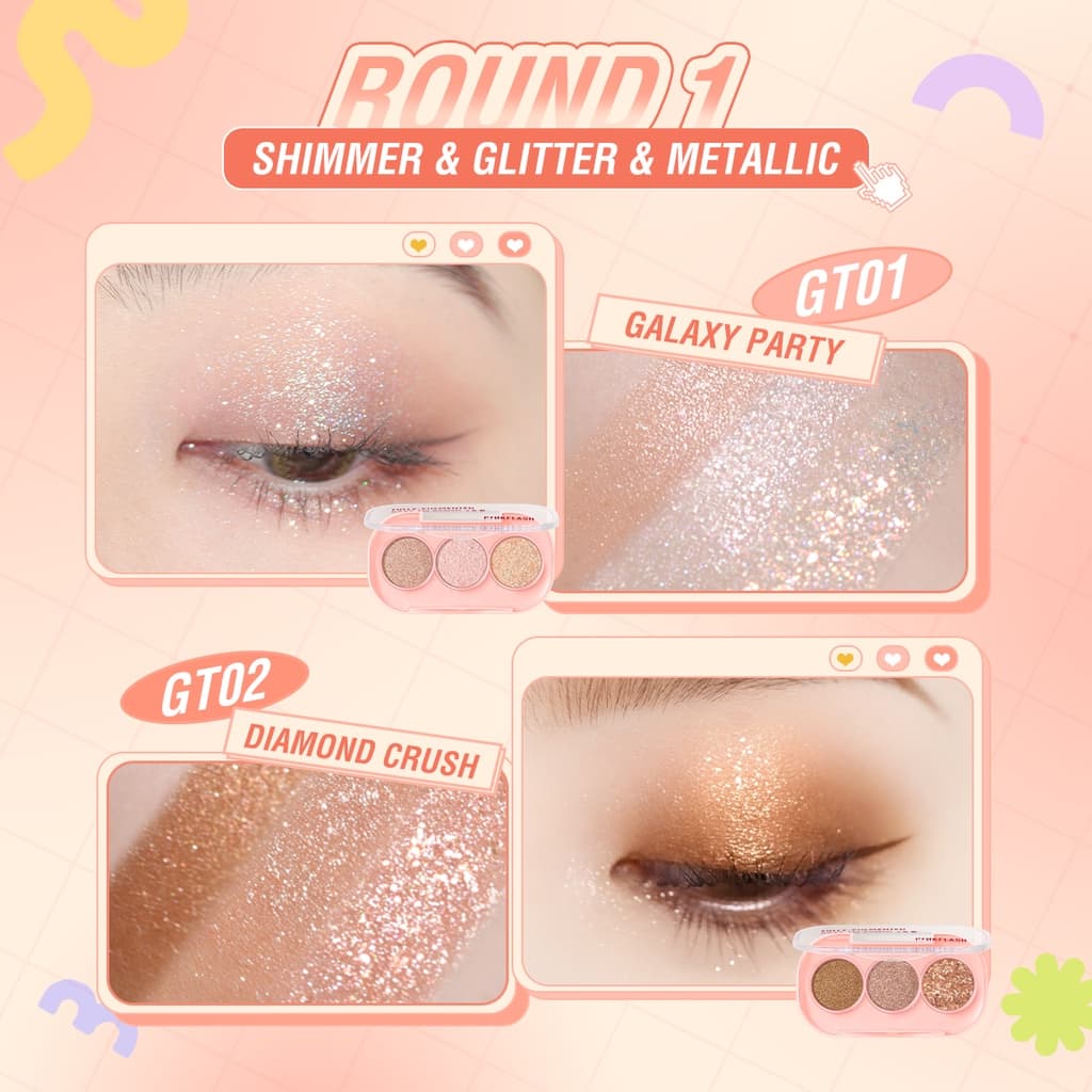 Pinkflash PINKGAME พาเลตต์อายแชโดว์ สีชมพู 11 เฉดสี รูปที่ 5