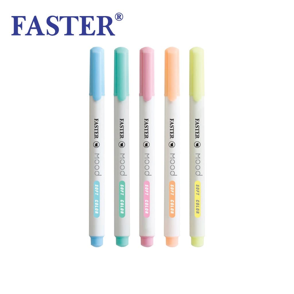 FASTER ปากกาไฮไลท์ มู๊ด mood ปากกาเน้นข้อความ ราคาต่อด้าม รหัส HT838 รูปที่ 1