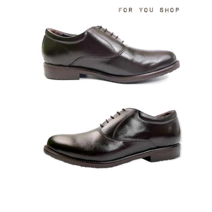รองเท้าคัทชูผู้ชาย หนังแท้100% ทรง Oxford Soft Genuineใหม่ สีน้ำตาลเข้ม รูปที่ 2