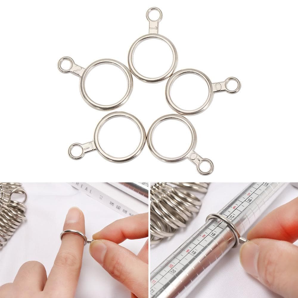 AMURA Finger Ring Sizer วัดโลหะแหวนวัดขนาดเครื่องมือ รูปที่ 9