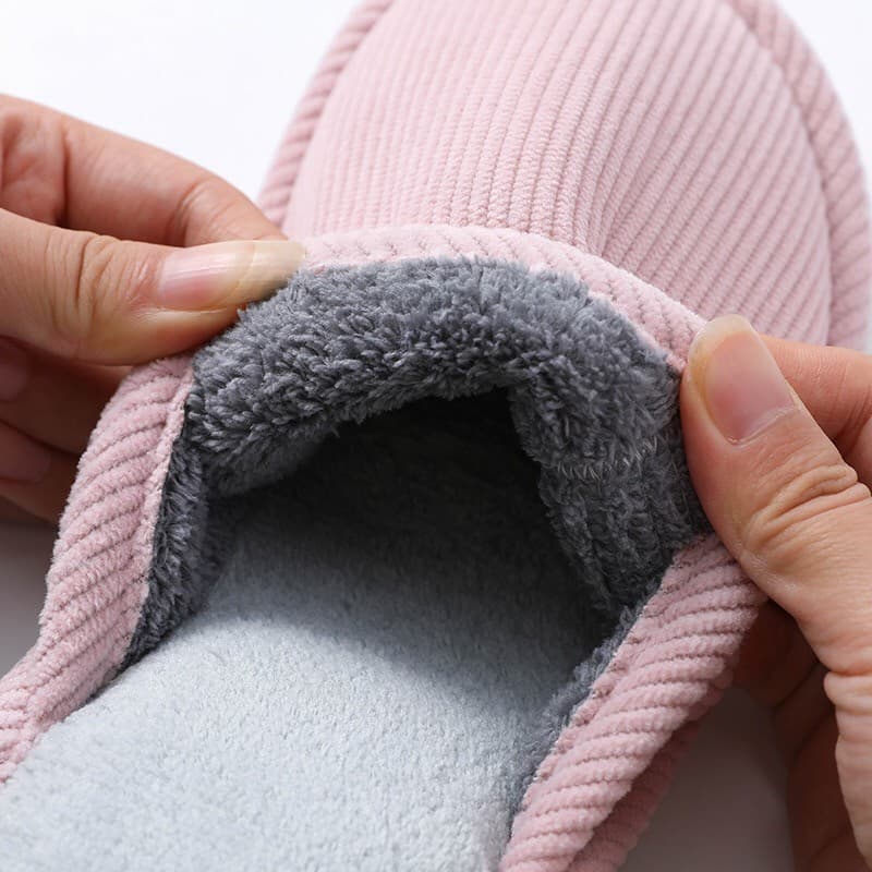 รองเท้าใส่ในบ้าน พื้นยาง กันลื่น slipper สลิปเปอร์ สีพื้น เท้าอวบเพิ่ม 1 ไซส์ รูปที่ 5
