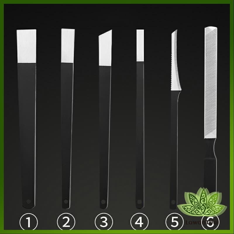 Lawan ชุดมีดแซะเล็บขบ ตัดเล็บขบ ที่งัดเล็บ แต่งเล็บ stainless steel pedicure knife รูปที่ 1