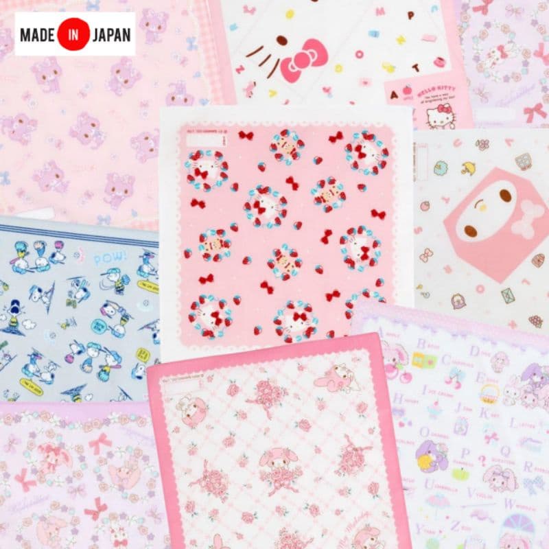 Sanrio Disney "40 ลาย" ผ้าเช็ดหน้า คอตตอน จากญี่ปุ่นแท้100% Made in Japan รูปที่ 1