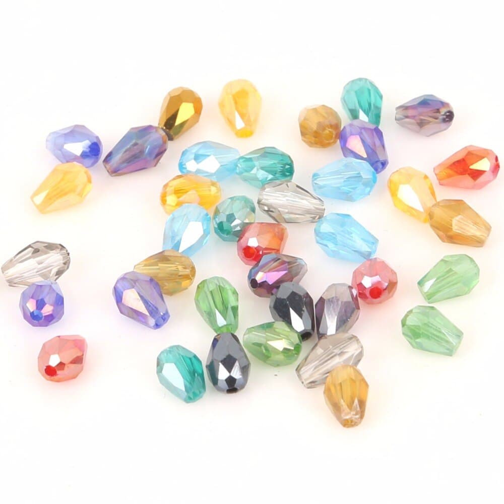 ลูกปัดคริสตัลออสเตรียเจียระไนทรงหยดน้ำ 4x6mm 70 ชิ้น/ล็อต สำหรับ DIY งานเครื่องประดับ รูปที่ 3