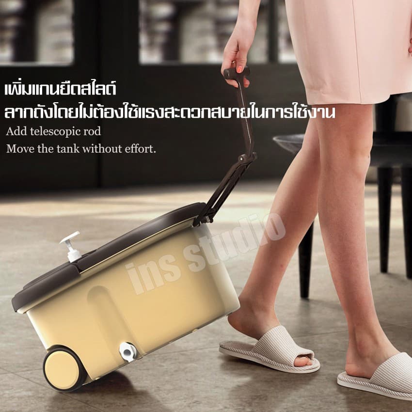 ชุดถังปั่น ม็อบถูพื้น ไม้ม็อบถูพื้น อุปกรณ์ไม้ถูพื้น รูปที่ 4