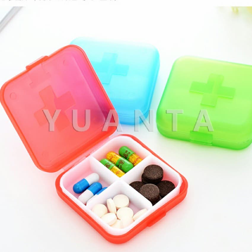 YUANTA กล่องยา มินิ กล่องสีสันลูกกวาด หลายช่อง กล่องเก็บยา กล่องยาแบบพกพา Cross-packing pill รูปที่ 7