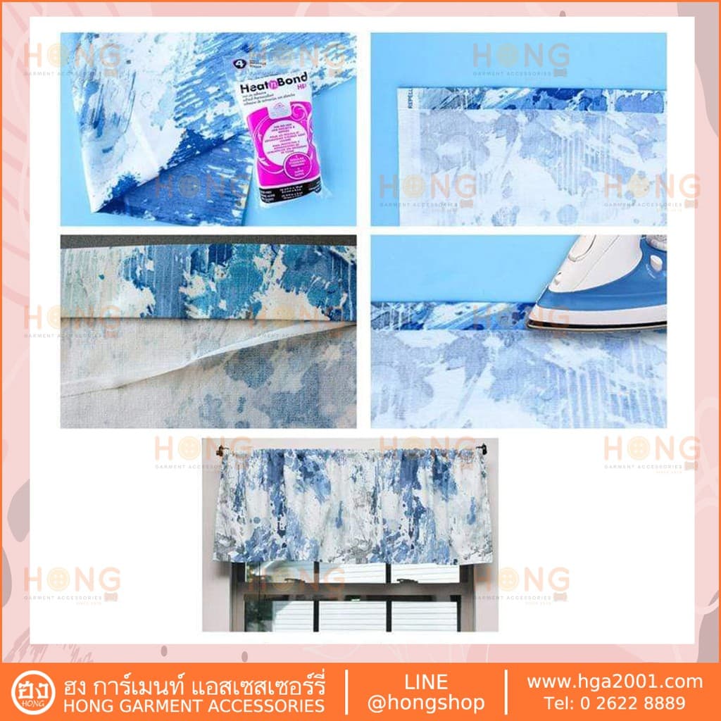 กาวแบบรีด กาวติดผ้า 10หลา กว้าง 3/8" HeatnBond Hem Regular Weight Iron-On Adhesive Tape #3726 #3722 รูปที่ 3