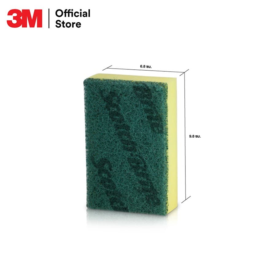 3M™ Scotch-Brite® สก๊อตช์-ไบรต์ ใยขัดพร้อมฟองน้ำ, 3x4 นิ้ว, แพ็ค 6 ชิ้น รูปที่ 5