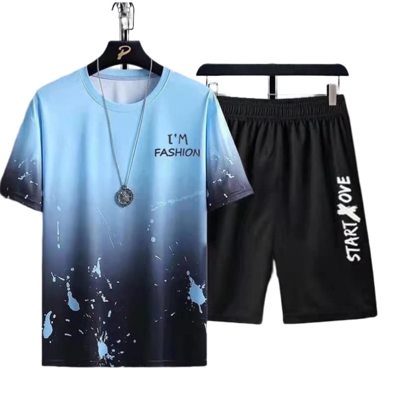 MR-DEER ชุดเซต2 ชิ้นผู้ชาย เสื้อยืดคอกลมเเขนสั้น สกรีนลาย กางเกงขาสั้น รุ่น 66211 รูปที่ 6