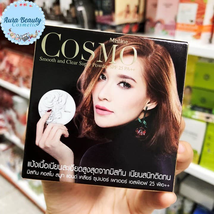 Mistine Cosmo Smooth And Clear Super Powder แป้งเนื้อเนียน มิสทีน 10g รูปที่ 6