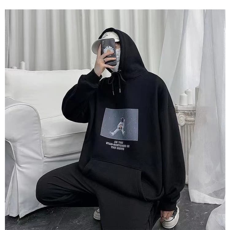 TS MEN เสื้อแขนยาวมีฮู้ด เสื้อกันหนาวมีฮู้ด ผ้าสำลี ผ้าหนาดีใส่สบาย รุ่น0099 รูปที่ 5