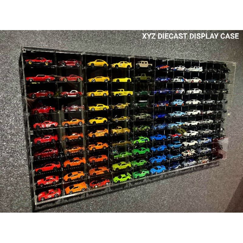 ตู้โชว์รถสเกล 1:64 อะคริลิค 100ช่อง รูปที่ 1