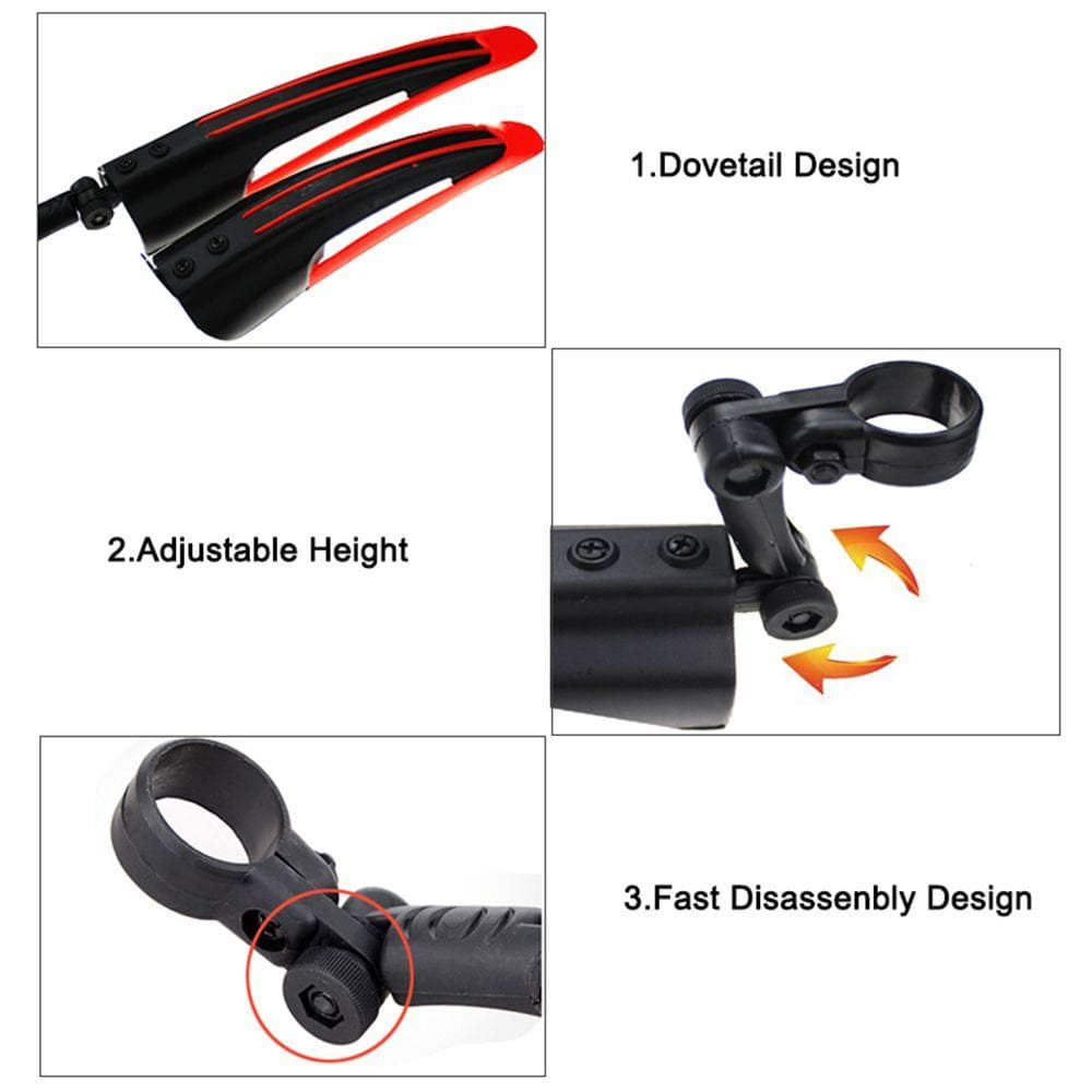 GPIONVS4561 บังโคลนจักรยานเสือภูเขา 2 ชิ้น Unbreakable Hot Double Color หน้า/หลัง รูปที่ 3