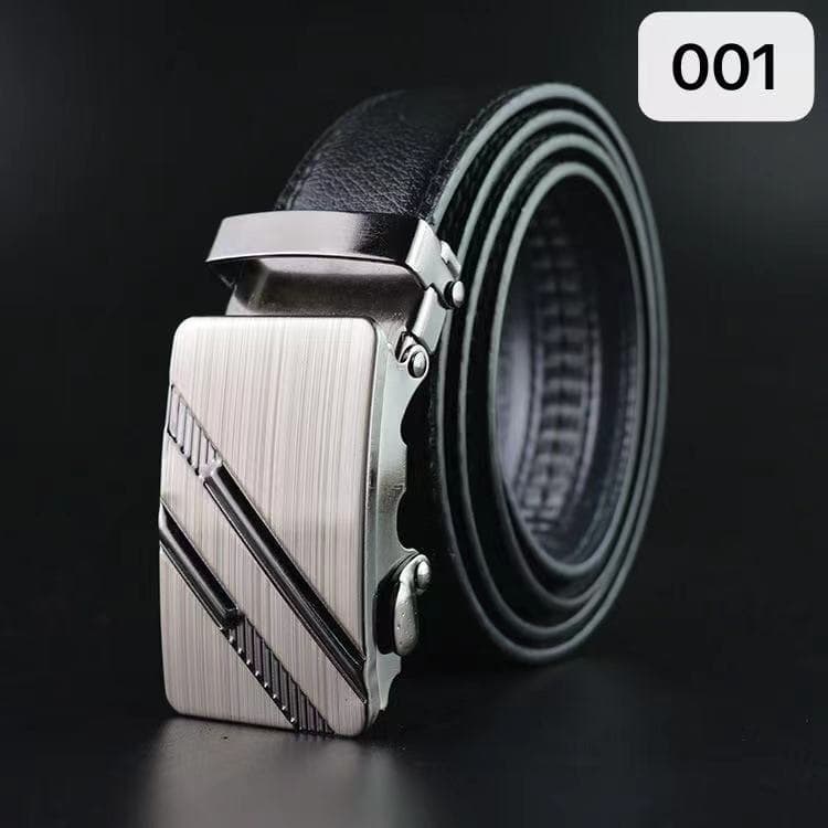 เข็มขัดผู้ชายหนังpu แบบหัวล๊อคอัตโนมัติ สายหนังสีดำ ขนาด120 รูปที่ 5