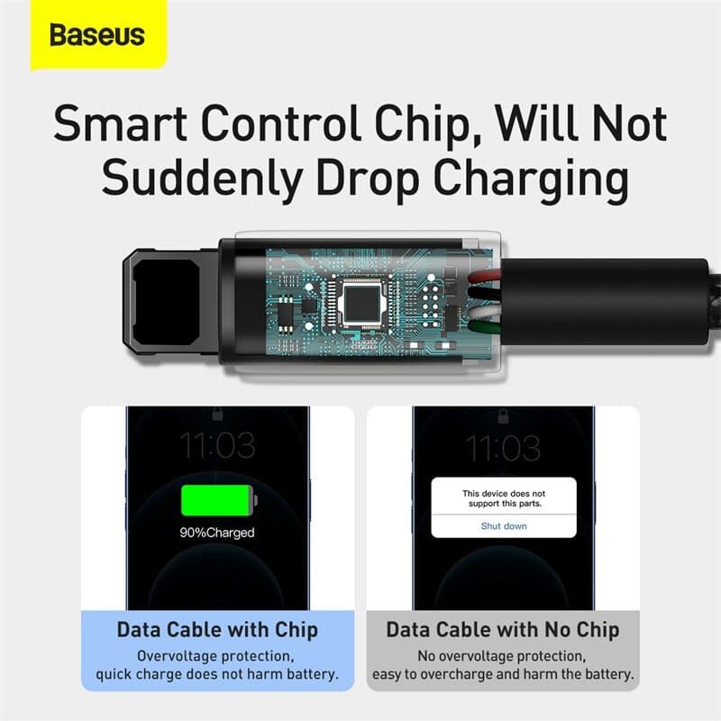 ถูก/แท้Baseus สายชาร์จ LN สายถัก Fast Charging 2.4A รูปที่ 4