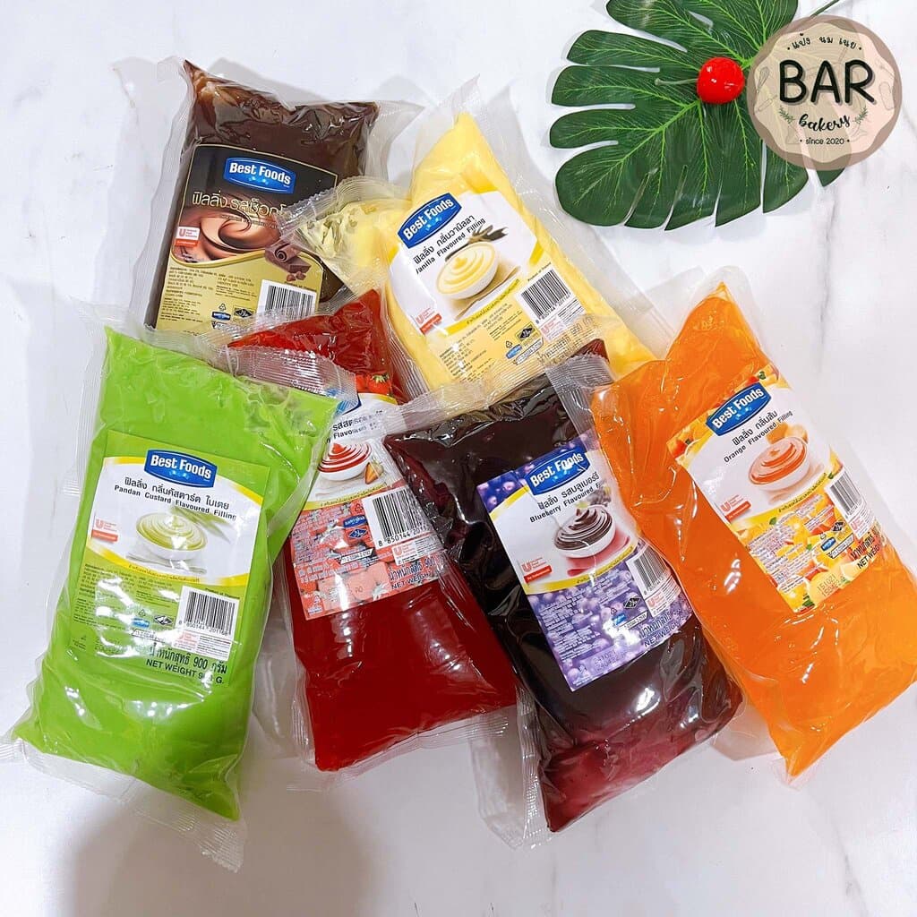 ฟิลลิ่งเบทส์ฟู้ดส์ 900g. สำหรับสอดไส้และแต่งหน้าเบเกอรี่ แยมทาขนมปัง Flavoured Filling BF รูปที่ 8